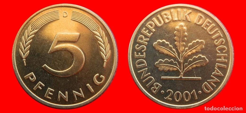 Monedas antiguas de Europa: 5 PFENNIG 2001-D PROOF BRD ALEMANIA-150666
