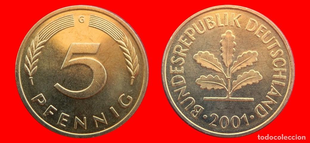 Monedas antiguas de Europa: 5 PFENNIG 2001-G PROOF BRD ALEMANIA-150668