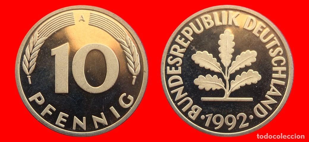 Monedas antiguas de Europa: 10 PFENNIG 1992-A PROOF BRD ALEMANIA-150670