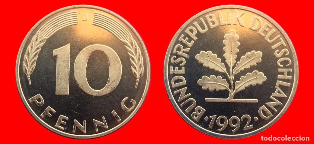 Monedas antiguas de Europa: 10 PFENNIG 1992-J PROOF BRD ALEMANIA-150671