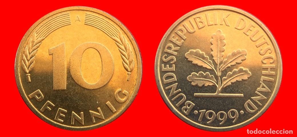 Monedas antiguas de Europa: 10 PFENNIG 1999-A PROOF BRD ALEMANIA-150675