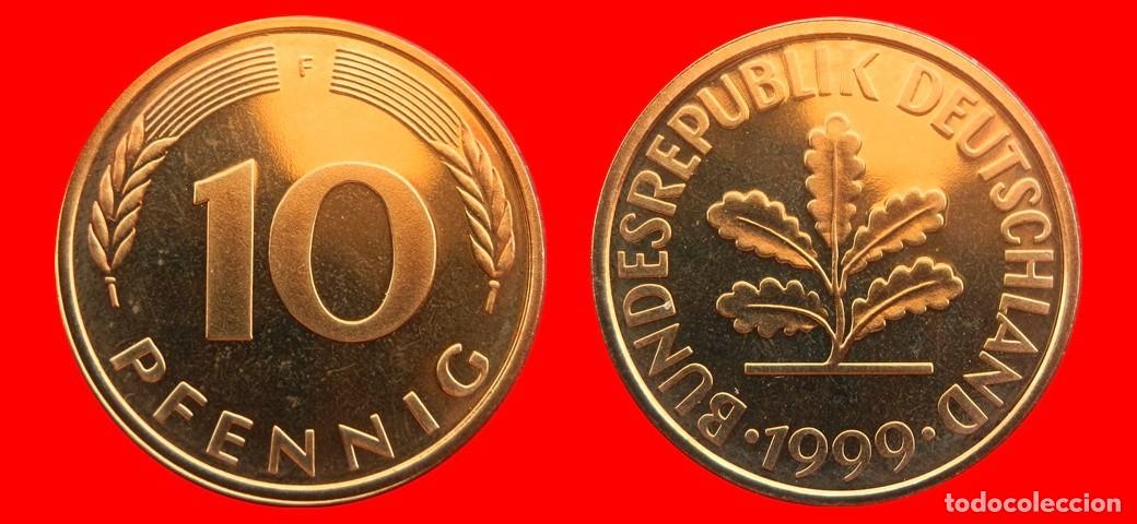 Monedas antiguas de Europa: 10 PFENNIG 1999-F PROOF BRD ALEMANIA-150676