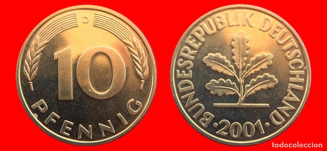 Monedas antiguas de Europa: 10 PFENNIG 2001-D PROOF BRD ALEMANIA-150679