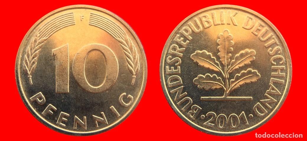 Monedas antiguas de Europa: 10 PFENNIG 2001-F PROOF BRD ALEMANIA-150680