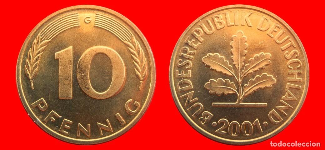 Monedas antiguas de Europa: 10 PFENNIG 2001-G PROOF BRD ALEMANIA-150681