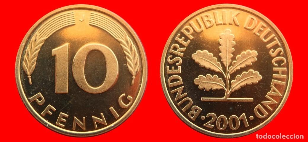 Monedas antiguas de Europa: 10 PFENNIG 2001-J PROOF BRD ALEMANIA-150682