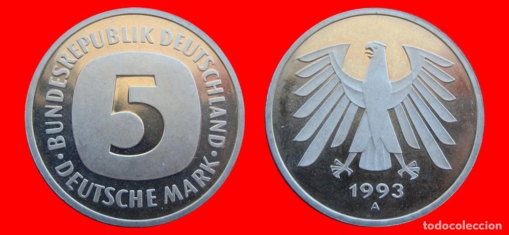 Monedas antiguas de Europa: 5 MARCOS 1993-A PROOF BRD ALEMANIA-10393SC