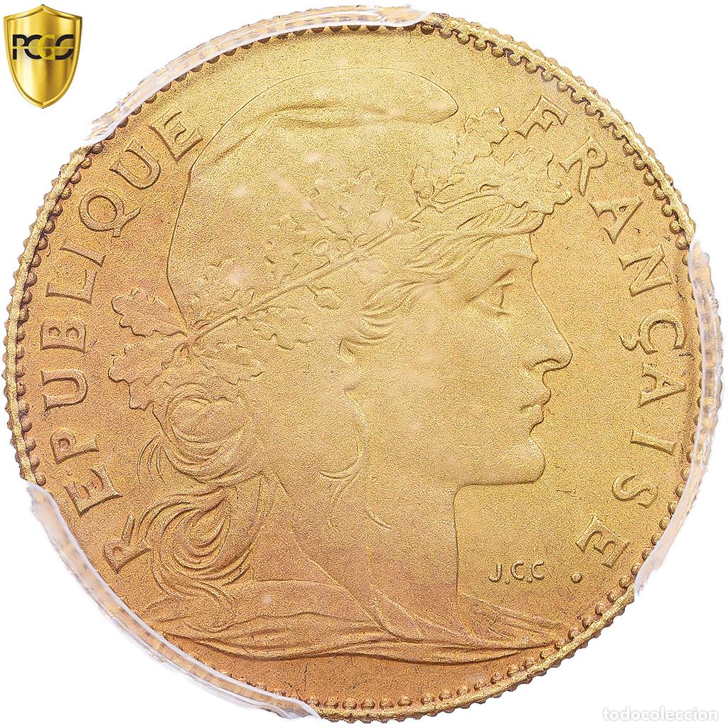 Monedas antiguas de Europa: [#982499] Francia, 10 Francs, 1900, Paris, Flan mat, Oro, PCGS, PR64, KM:846