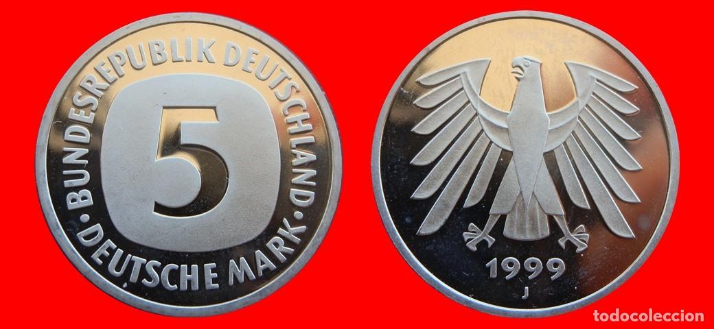 Monedas antiguas de Europa: 5 MARCOS 1999-J PROOF BRD ALEMANIA-150707