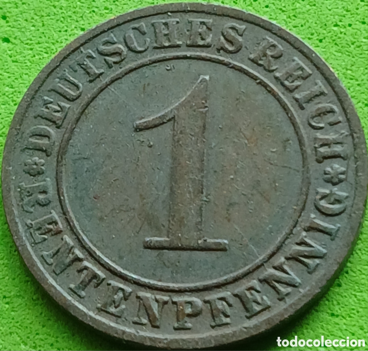 Monedas antiguas de Europa: Alemania Rep&uacute;blica de Weimar 1 rentenpfennig 1923 E km#30 poco com&uacute;n