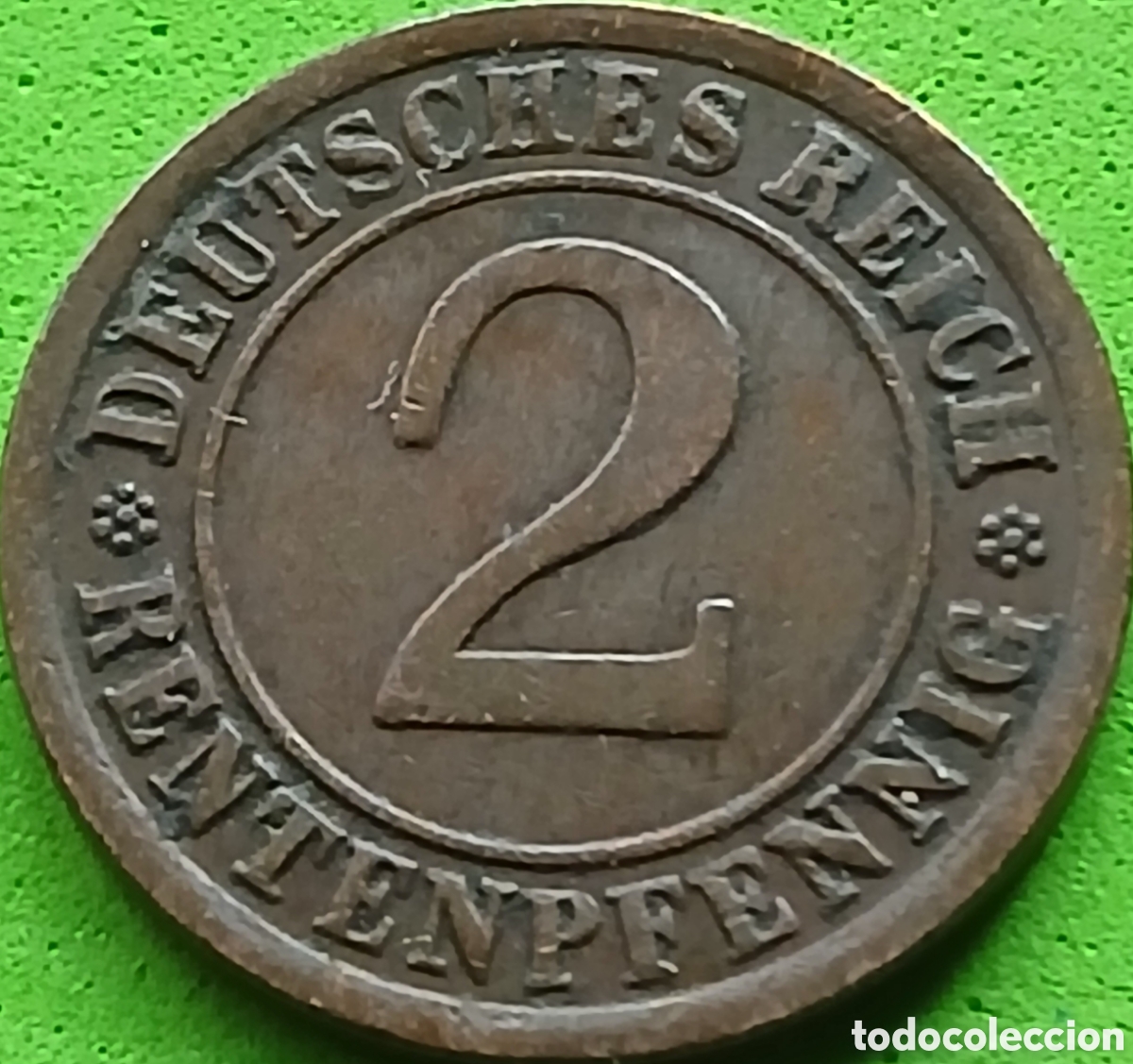 Monedas antiguas de Europa: Alemania Rep&uacute;blica de Weimar 2 rentenpfennig 1923 A km#31