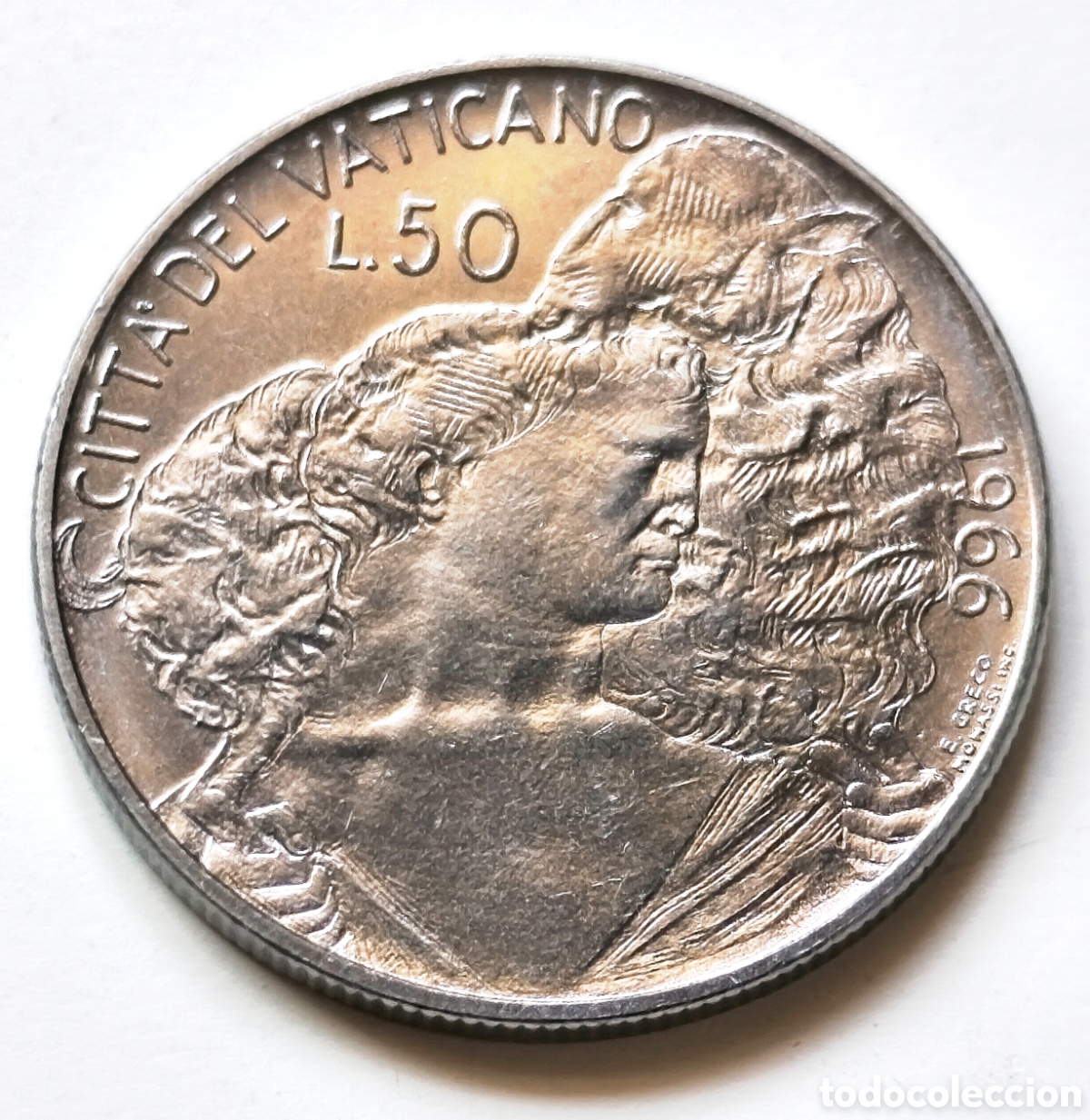 Monedas antiguas de Europa: Vaticano, 50 liras de 1966, SC