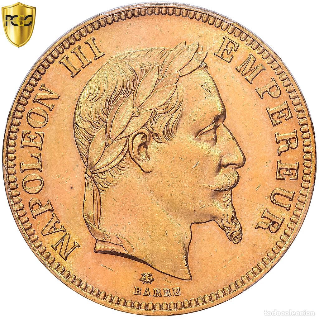 Monedas antiguas de Europa: [#1121671] Francia, Napoleon III, 100 Francs, 1864, Paris, Oro, PCGS, MS63, Gadoury:1136