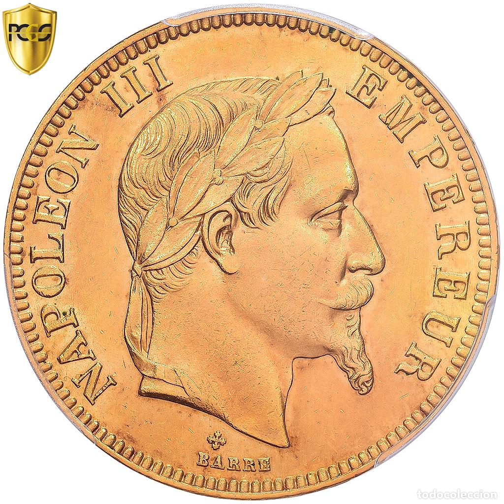 Monedas antiguas de Europa: [#1121675] Francia, Napoleon III, 100 Francs, 1869, Strasbourg, Oro, PCGS, MS63