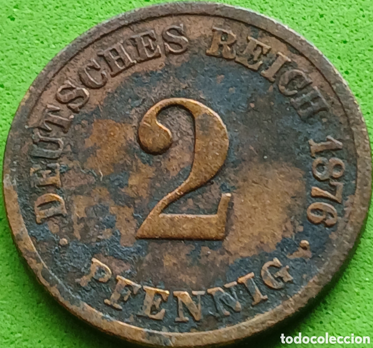 Monedas antiguas de Europa: Alemania Imperio 2 pfennig 1876 C km#2