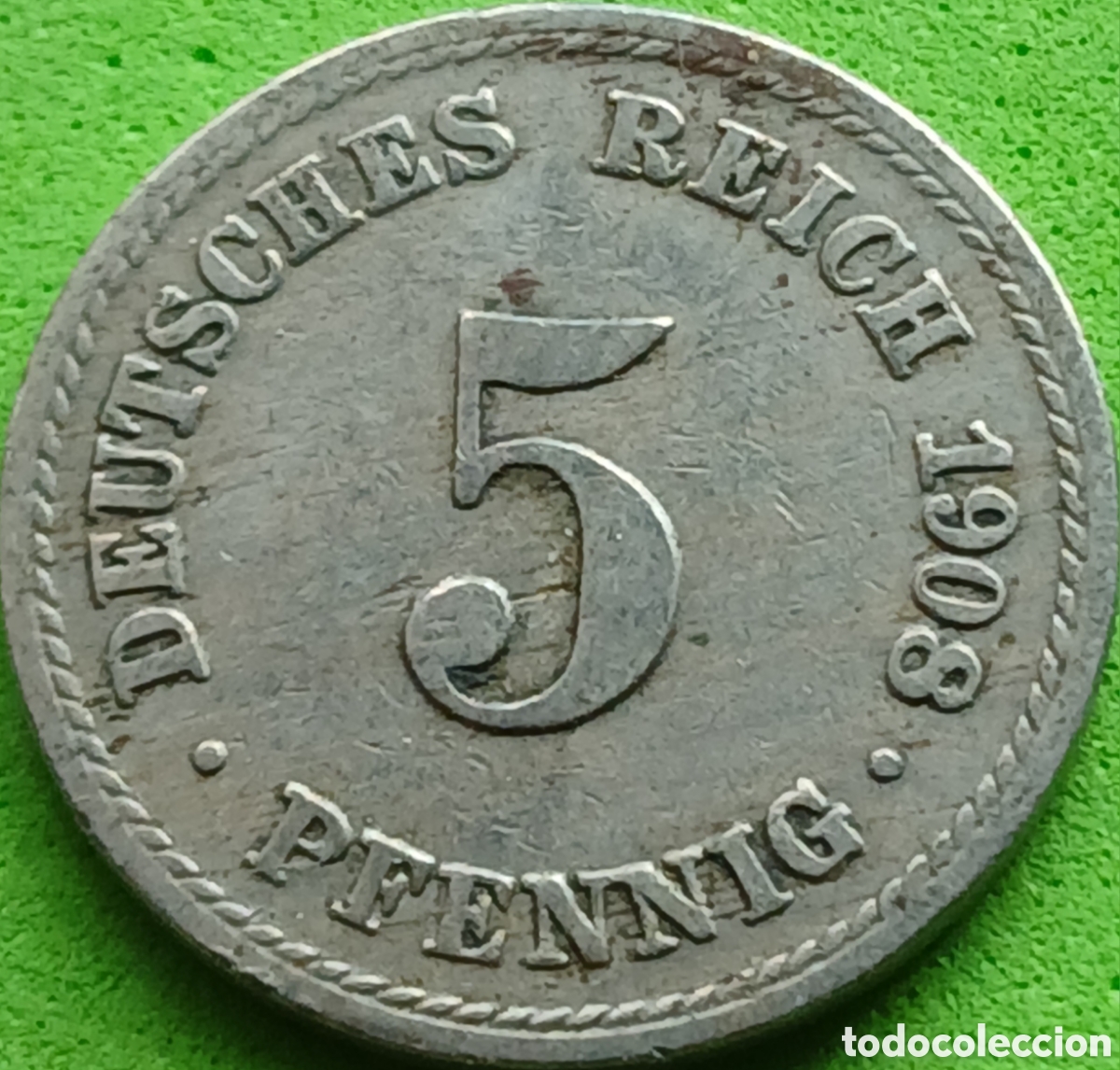 Monedas antiguas de Europa: Alemania Imperio 5 pfennig 1908 A km#11