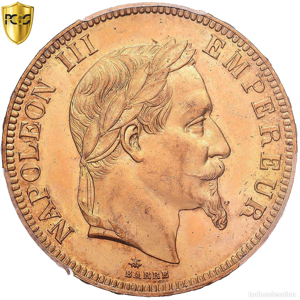 Monedas antiguas de Europa: [#1121674] Francia, Napoleon III, 100 Francs, 1869, Paris, Oro, PCGS, MS63, Gadoury:1136