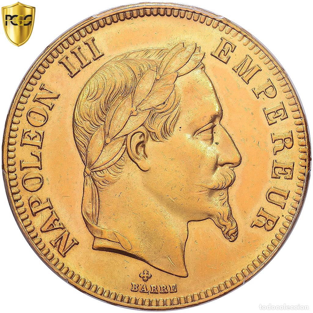 Monedas antiguas de Europa: [#1121670] Francia, Napoleon III, 100 Francs, 1863, Strasbourg, Oro, PCGS, MS62