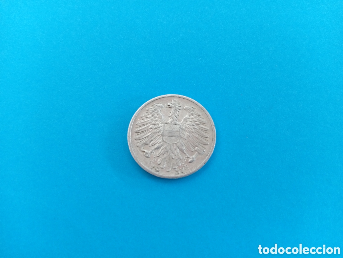 Monedas antiguas de Europa: 1 chel&iacute;n de Austria 1957