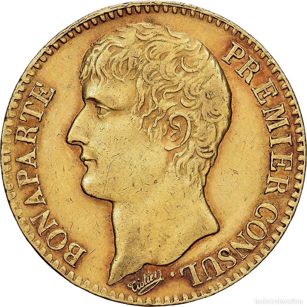 Monedas antiguas de Europa: [#1121612] Francia, Bonaparte Ier Consul, 40 Francs, An 12, Paris, Oro, MBC, Gadoury:1080