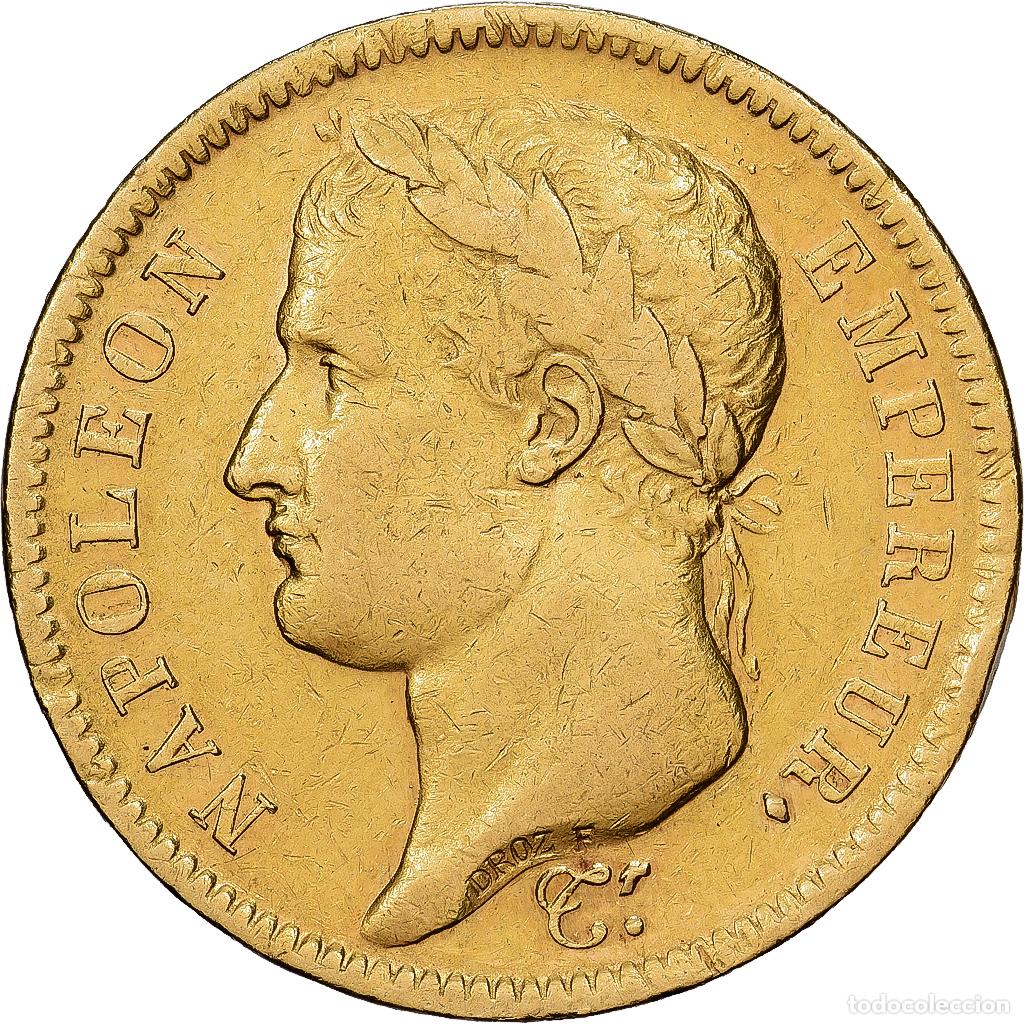 Monedas antiguas de Europa: [#1121614] Francia, 40 Francs, Napol&eacute;on I, 1811, Paris, A/Coq, Oro, MBC, KM:696.1