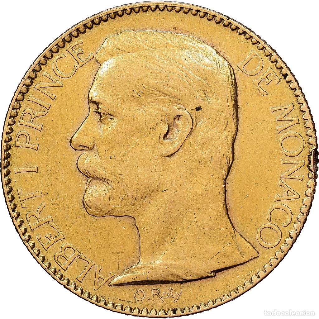 Monedas antiguas de Europa: [#1121609] M&oacute;naco, 100 Francs, 1904, Paris, Oro, MBC, Gadoury:124