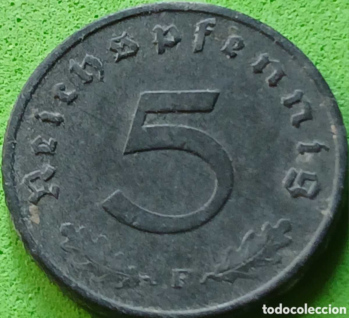 Monedas antiguas de Europa: Alemania Tercer Reich 5 reichspfennig 1942 F km#100