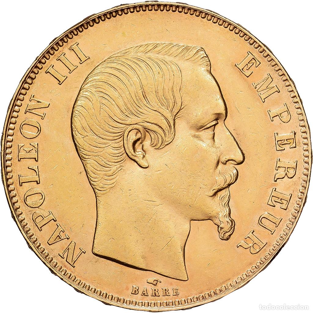Monedas antiguas de Europa: [#1551100] Francia, Napoleon III, 50 Francs, 1858, Paris, Oro, MBC+, Gadoury:1111, KM:785.1