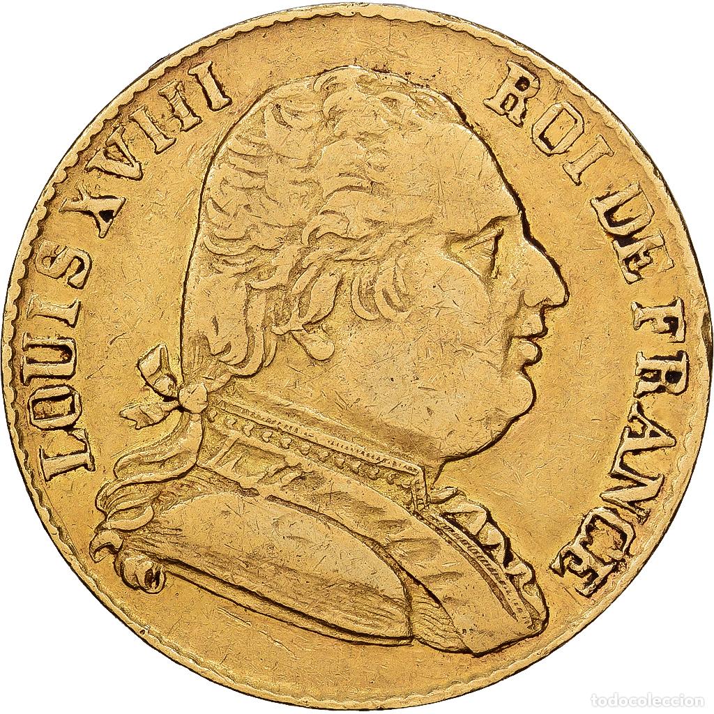 Monedas antiguas de Europa: [#1551117] Francia, Louis XVIII, 20 Francs, 1815, London, Oro, MBC, Gadoury:1027, KM:706.7