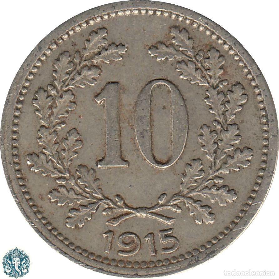 Monedas antiguas de Europa: IMPERIO AUSTROH&Uacute;NGARO 10 Hellers 1915 KM#2822 AUSTRIA AUSTRIACO