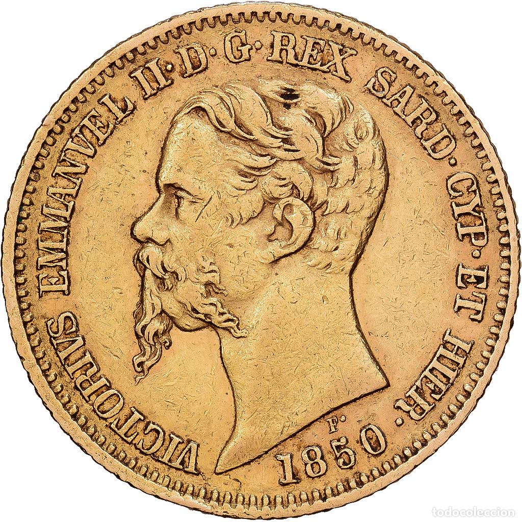 Monedas antiguas de Europa: [#1551134] Estados italianos, SARDINIA, Vittorio Emanuele II, 20 Lire, 1850, Genoa, Oro