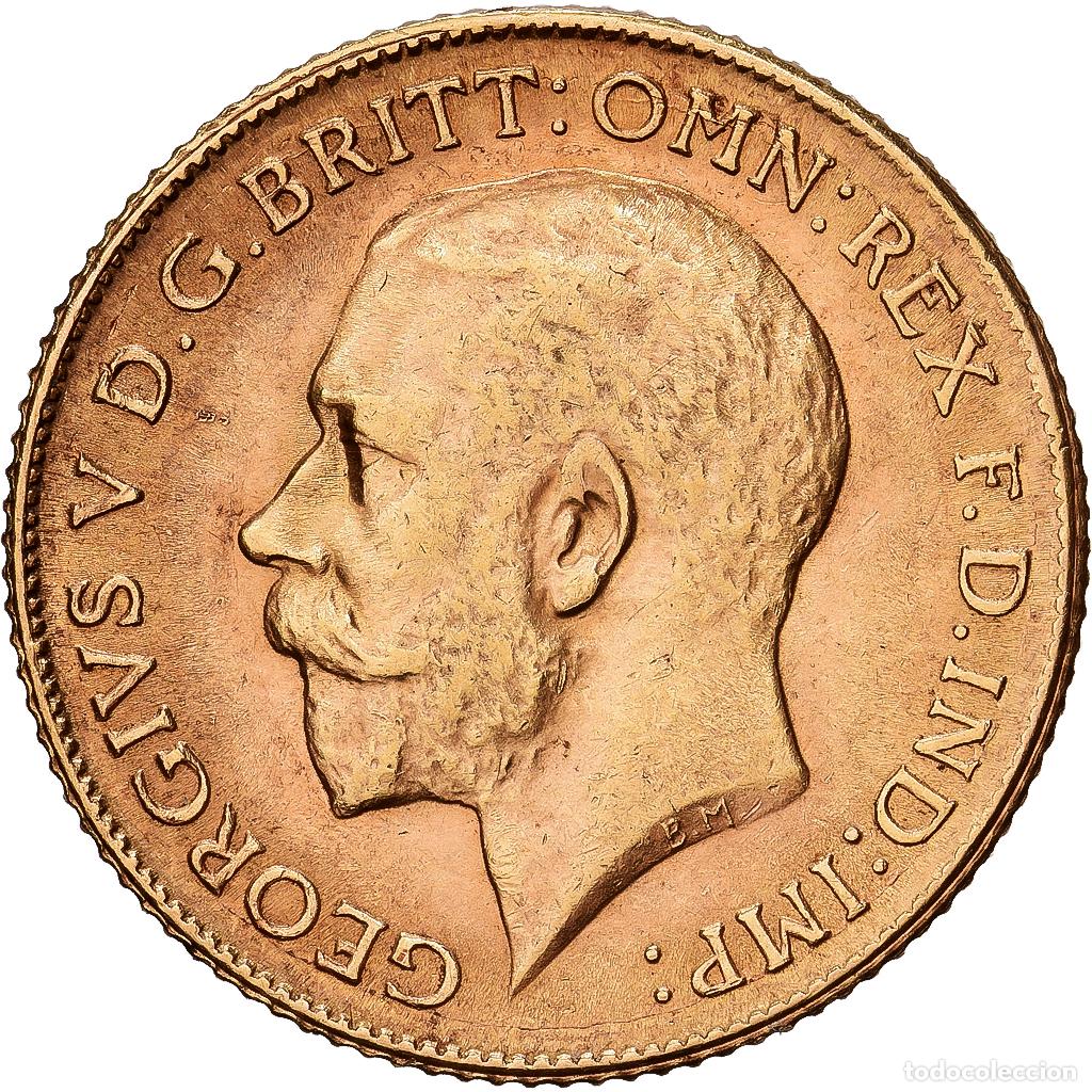 Old Coins of Europe: [#1551181] Gran Breta&ntilde;a, George V, 1/2 Sovereign, 1914, Oro, MBC+, KM:819
