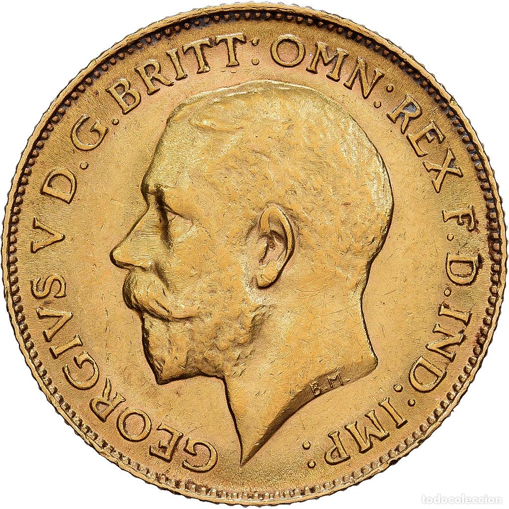 Monedas antiguas de Europa: [#1121648] Gran Breta&ntilde;a, George V, 1/2 Sovereign, 1914, London, Oro, EBC+, KM:819