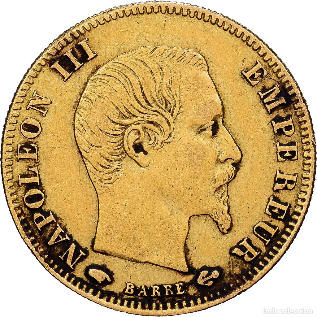 Monedas antiguas de Europa: [#1121644] Francia, 5 Francs, Napol&eacute;on III, 1857, Paris, Oro, MBC, Gadoury:1001, KM:787.1