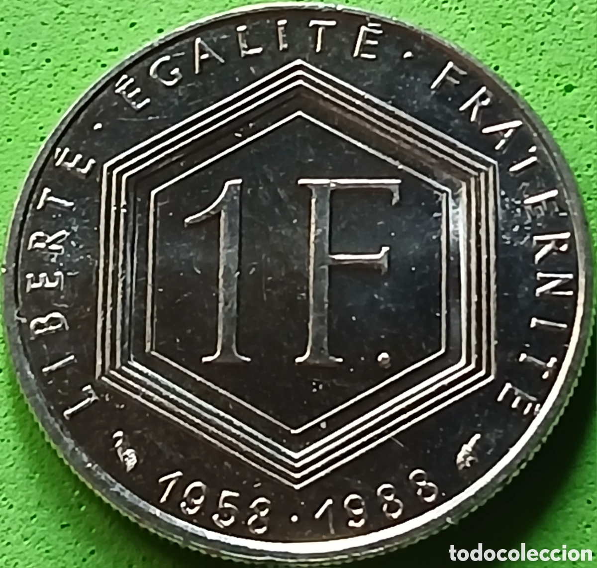 Monedas antiguas de Europa: Francia 1 franco 1988 km#963 Charles de Gaulle
