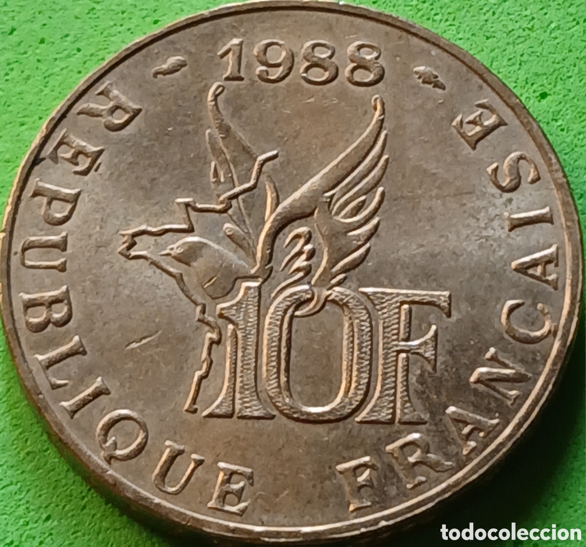 Monedas antiguas de Europa: Francia 10 francos 1988 km#965 Roland Garros