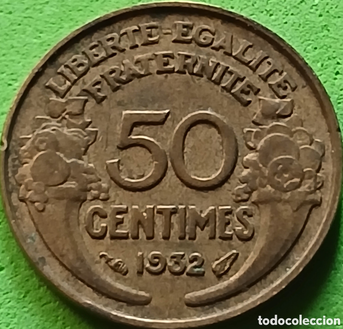 Monedas antiguas de Europa: Francia 50 c&eacute;ntimos 1932 km#894