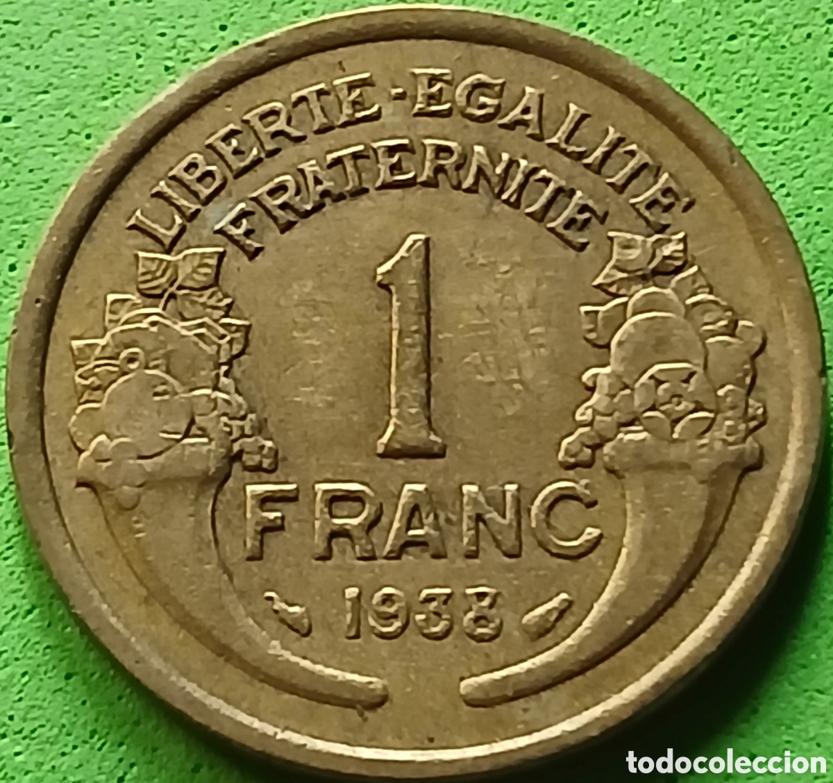 Monedas antiguas de Europa: Francia 1 franco 1938 km#885