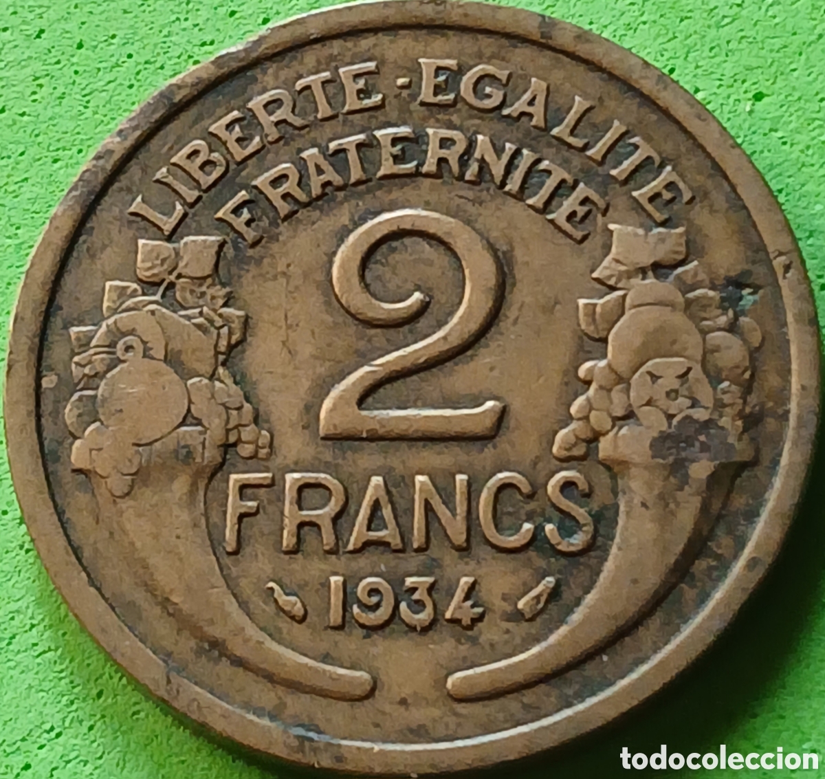 Monedas antiguas de Europa: Francia 2 francos 1934 km#886
