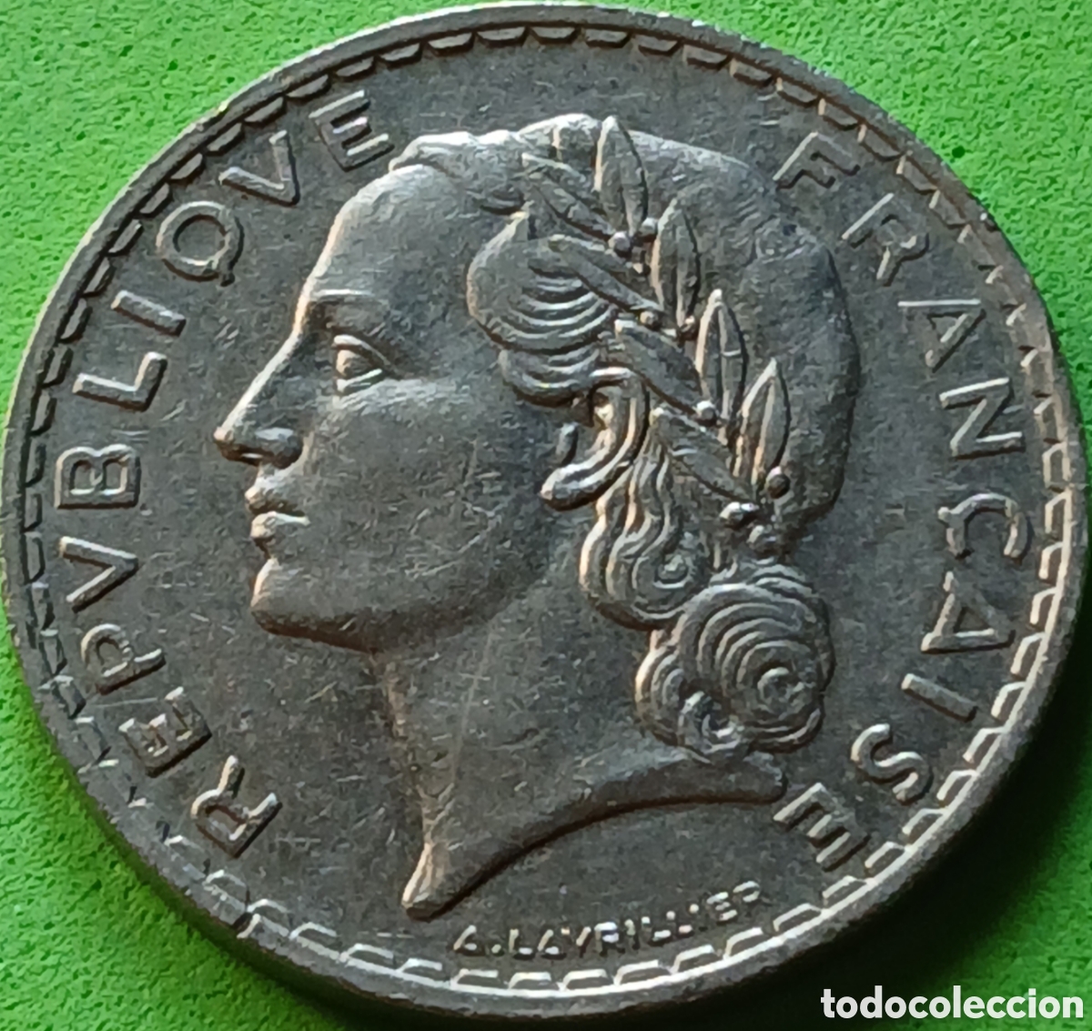 Monedas antiguas de Europa: Francia 5 francos 1933 km#888