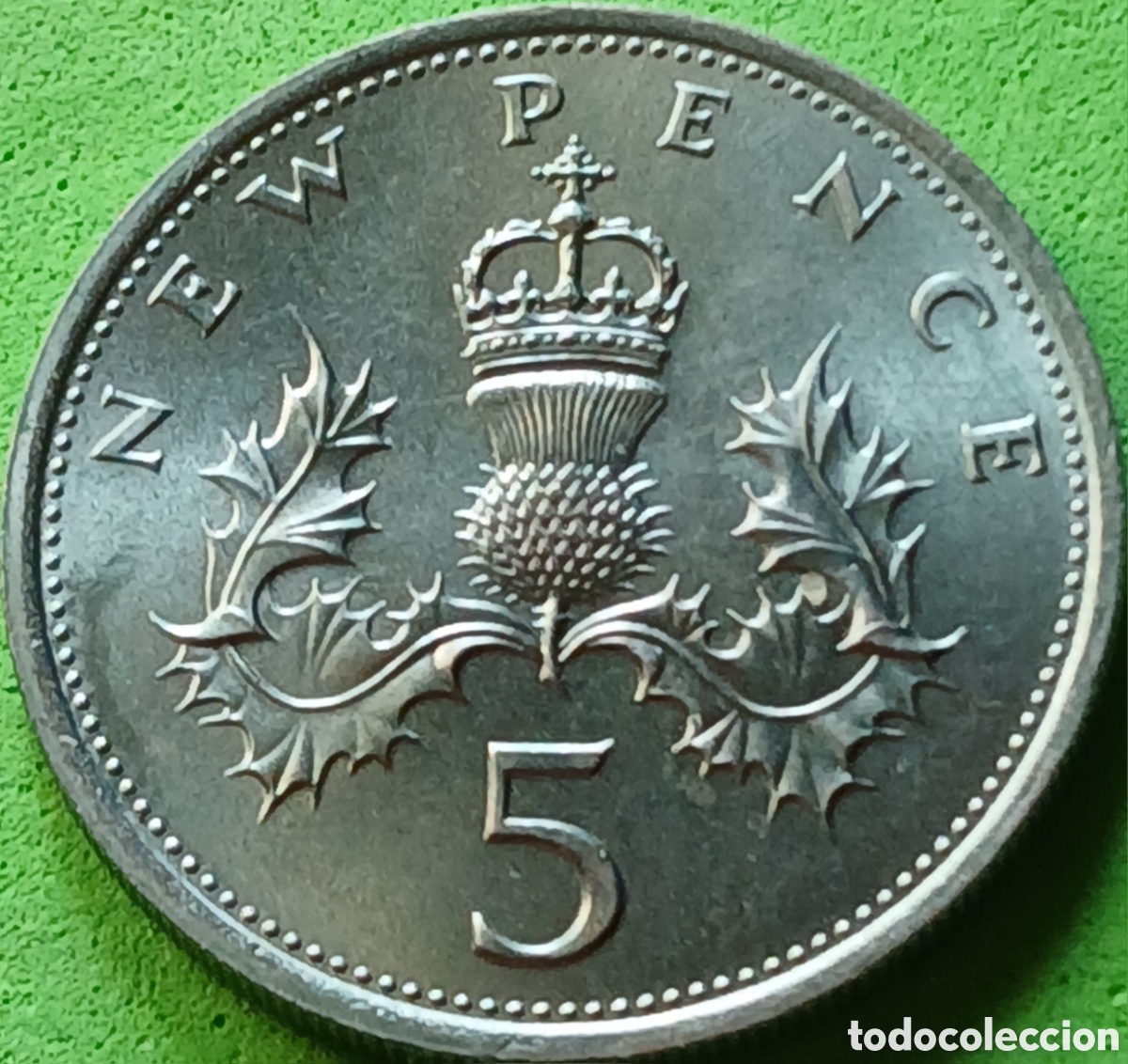 Monedas antiguas de Europa: Reino Unido 5 new pence 1968 km#911