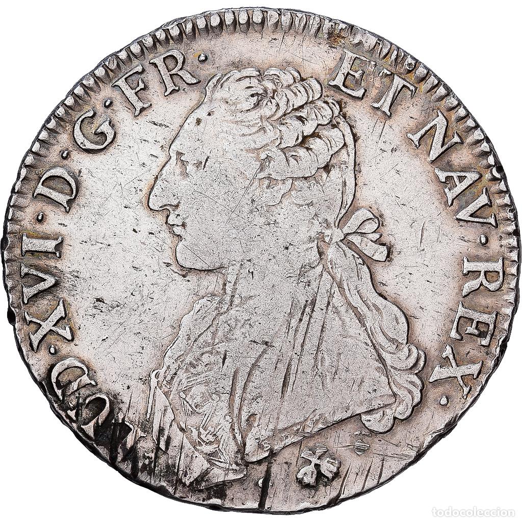 Monedas antiguas de Europa: [#1551039] Francia, Louis XVI, &Eacute;cu aux branches d'olivier, 1777, Bayonne, Plata, MBC