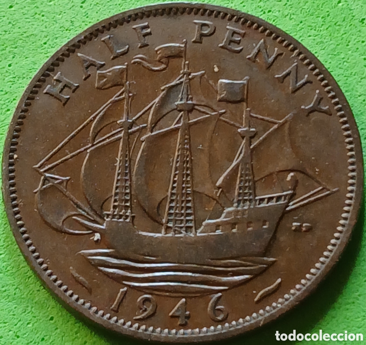 Monedas antiguas de Europa: Reino Unido half penny 1946 km#844