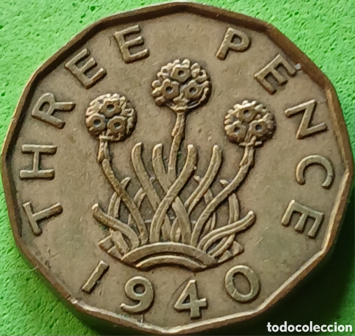 Alte M&uuml;nzen aus Europa: Reino Unido three pence 1940 km#849
