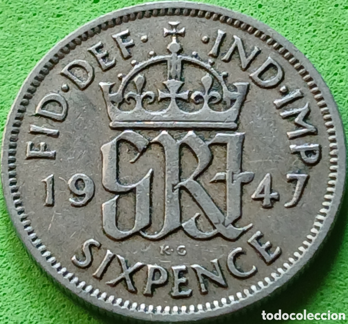 Alte M&uuml;nzen aus Europa: Reino Unido six pence 1947 km#862
