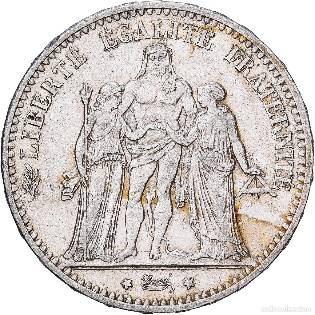 Monedas antiguas de Europa: [#1550973] Francia, 5 Francs, Hercule, 1875, Paris, Plata, MBC+, Gadoury:745a, KM:820.1