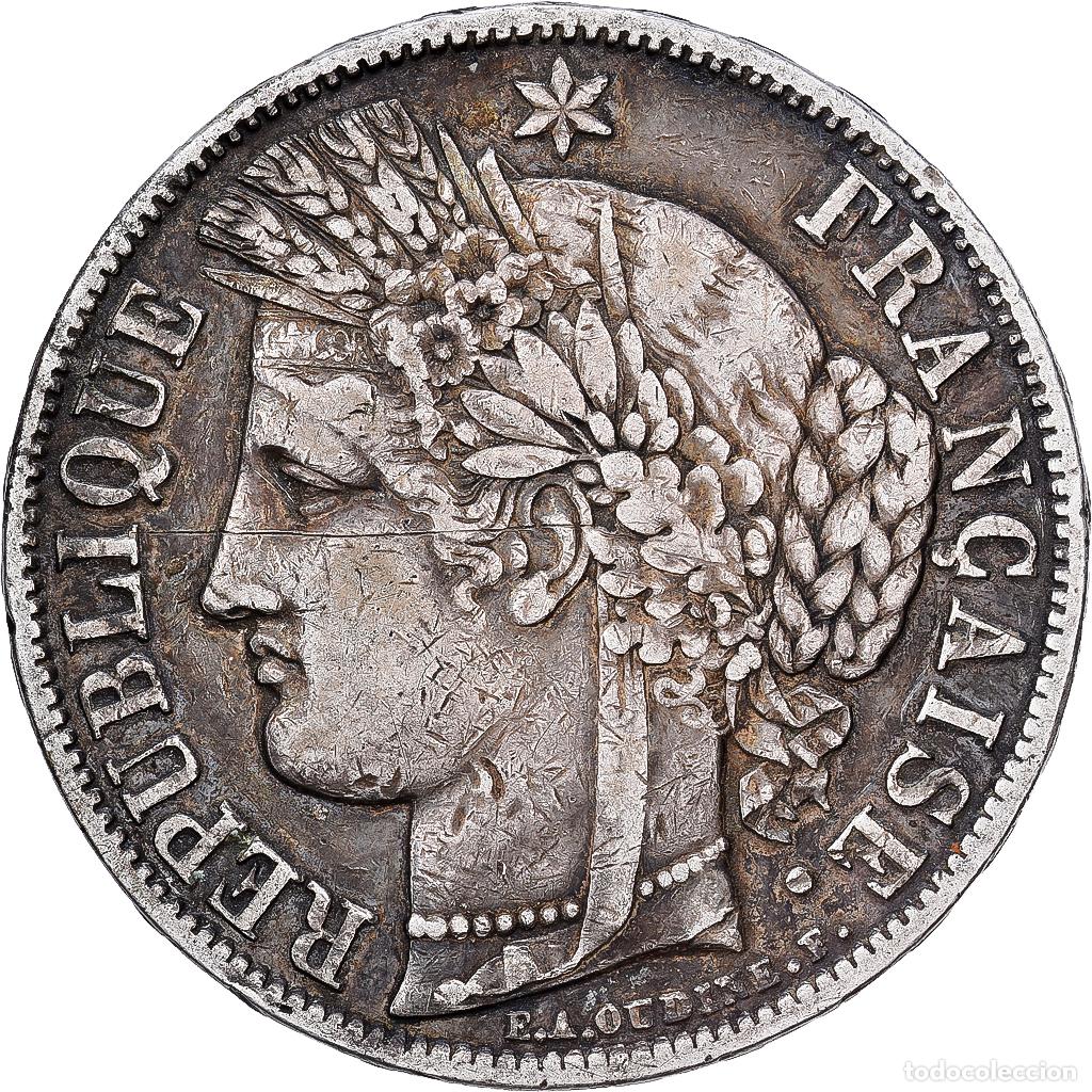 Monedas antiguas de Europa: [#1551271] Francia, 5 Francs, C&eacute;r&egrave;s, 1851, Paris, Plata, MBC, Gadoury:719, KM:761.1