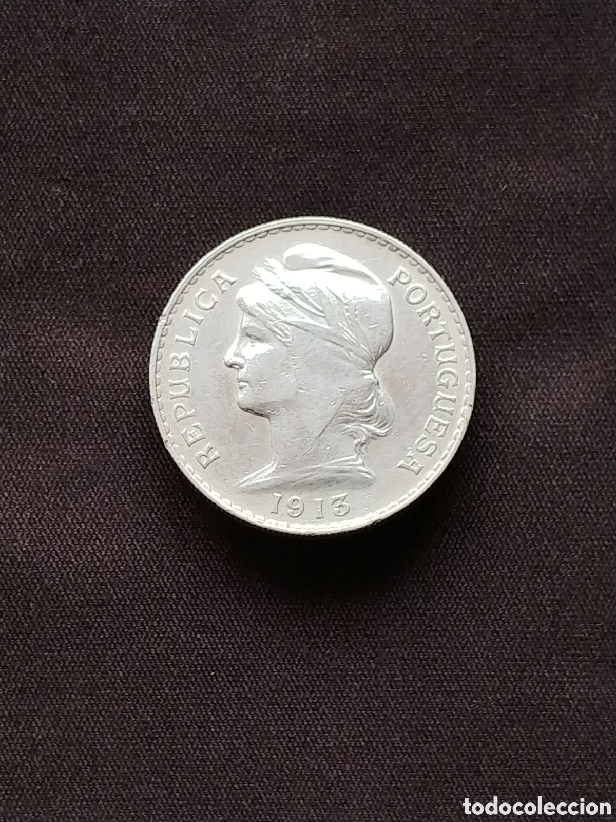 Monedas antiguas de Europa: Portugal, 50 Centavos 1913, plata .835 mls.