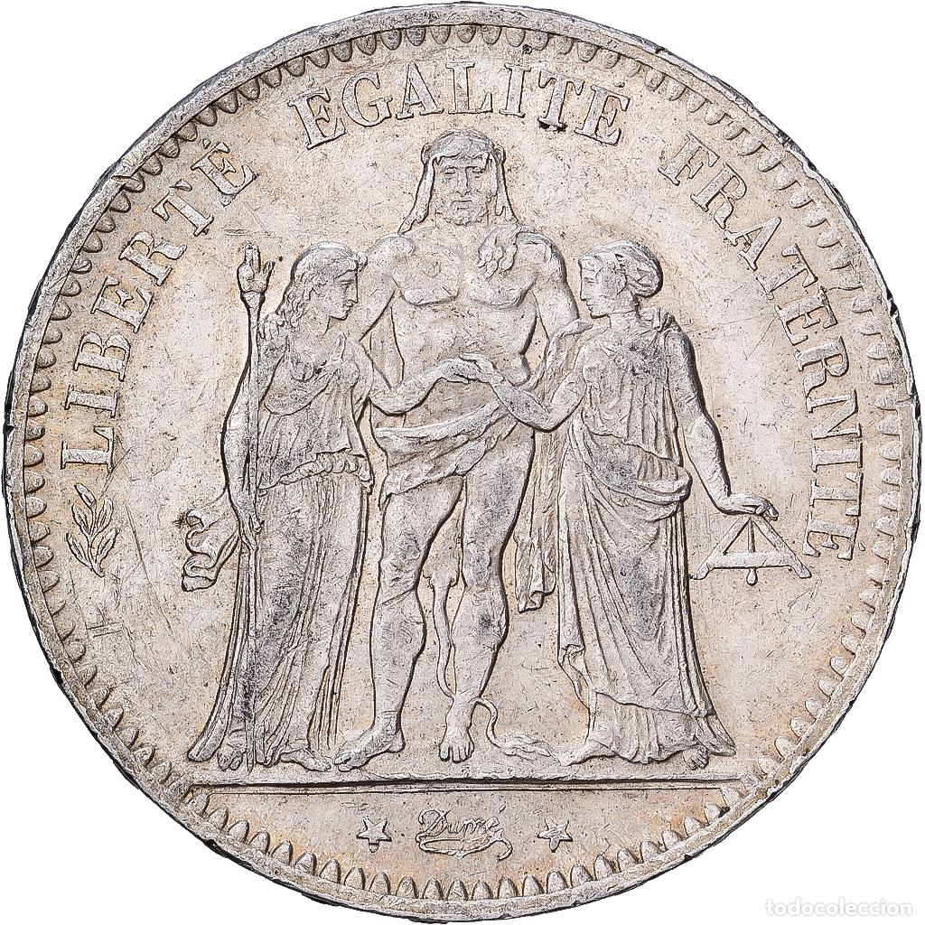 Monedas antiguas de Europa: [#1551240] Francia, 5 Francs, Hercule, 1876, Paris, Plata, MBC+, Gadoury:745a, KM:820.1
