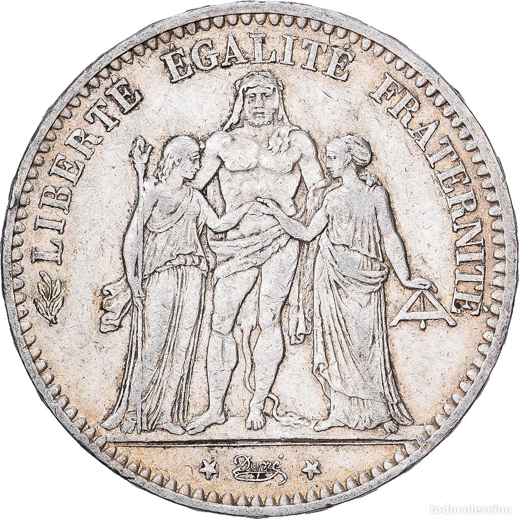 Monedas antiguas de Europa: [#1551237] Francia, 5 Francs, Hercule, 1875, Paris, Plata, MBC+, Gadoury:745a, KM:820.1